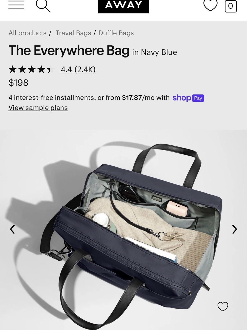 The Everywhere Bag - Navy Blue - Picture 4 of 12